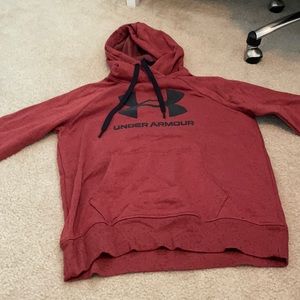 under armpits maroon sweatshirt